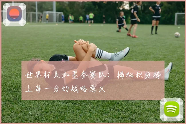 世界杯美加墨参赛队：揭秘积分榜上每一分的战略意义